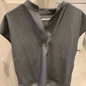 Figs mandarin collar scrub top